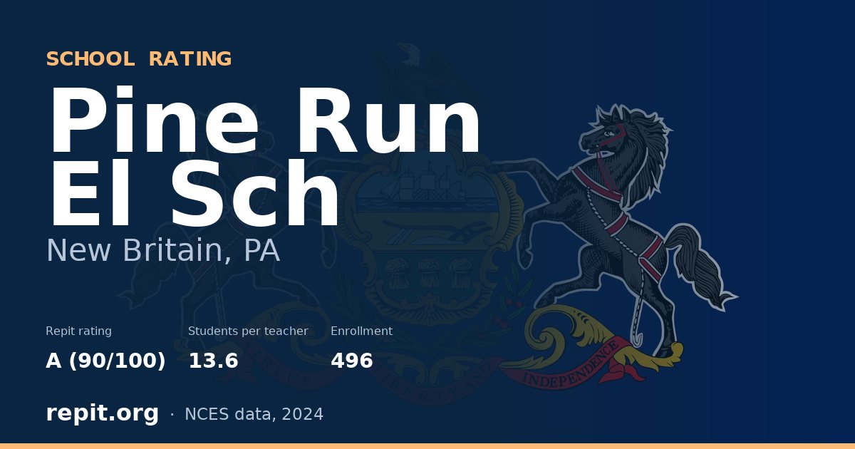 Pine Run El Sch, New Britain, PA — Repit school rating A (90/100)