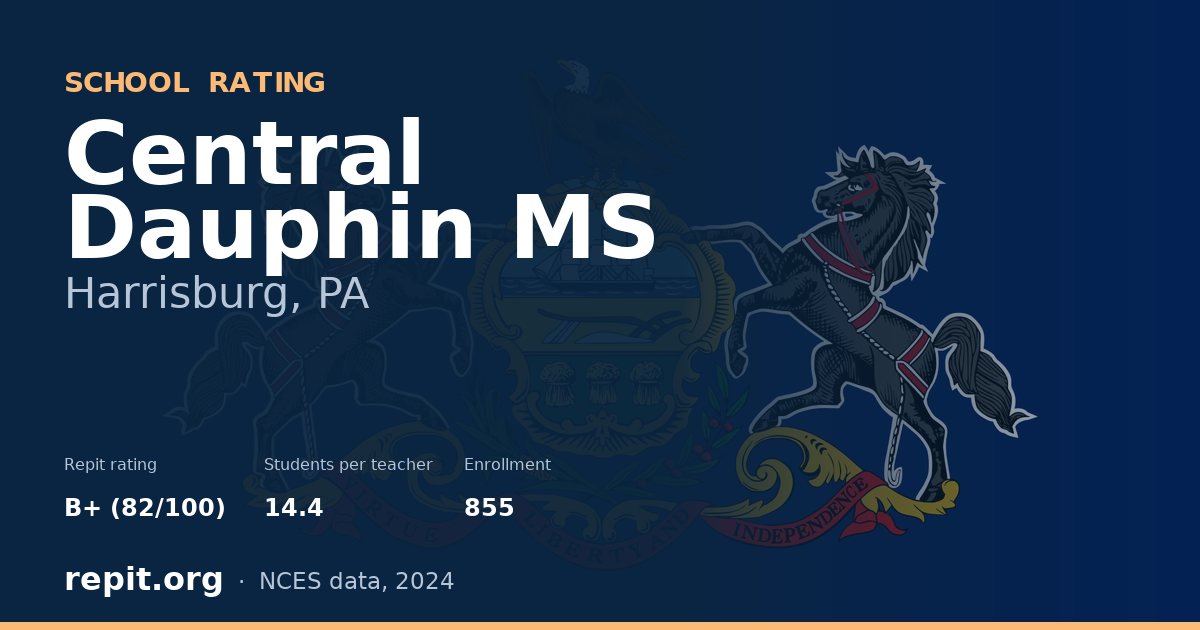 Central Dauphin MS, Harrisburg, PA — Repit school rating B+ (82/100)