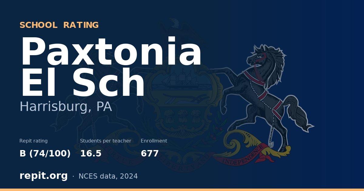 Paxtonia El Sch, Harrisburg, PA — Repit school rating B (74/100)