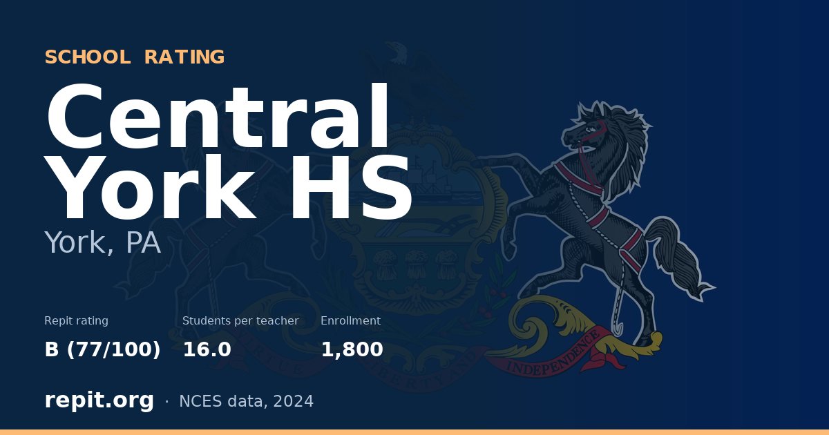 Central York HS, York, PA — Repit school rating B (77/100)