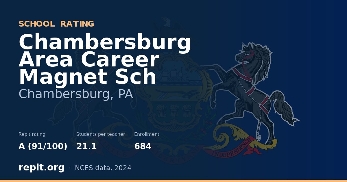 Chambersburg Area Career Magnet Sch, Chambersburg, PA — Repit school rating A (91/100)