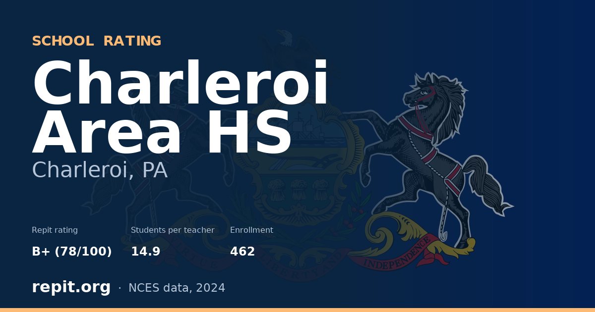 Charleroi Area HS, Charleroi, PA — Repit school rating B+ (78/100)