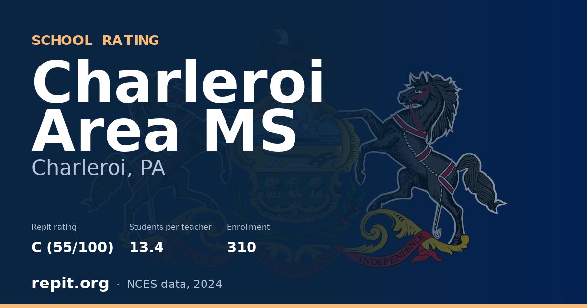 Charleroi Area MS, Charleroi, PA — Repit school rating C (55/100)