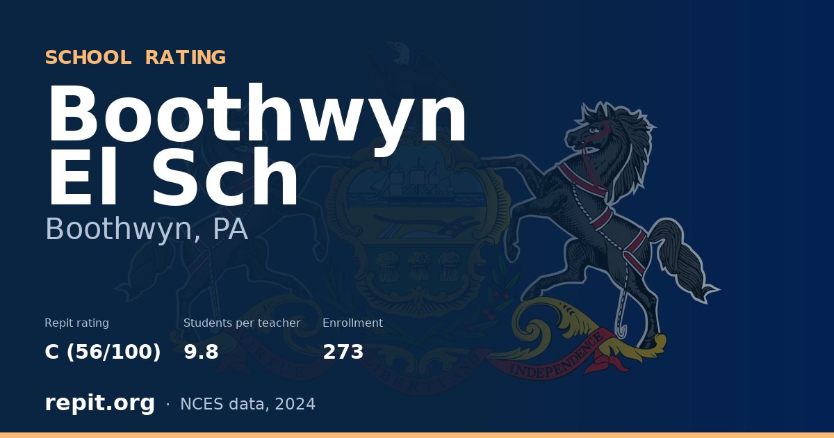 Boothwyn El Sch, Boothwyn, PA — Repit school rating C (56/100)