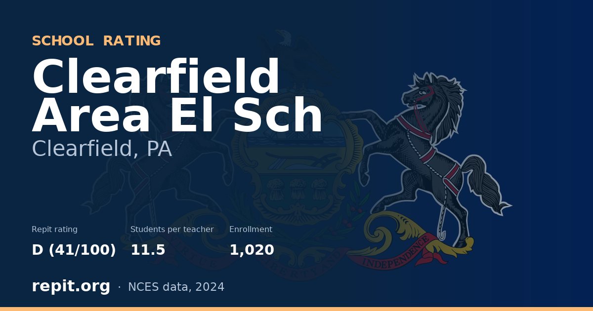 Clearfield Area El Sch, Clearfield, PA — Repit school rating D (41/100)