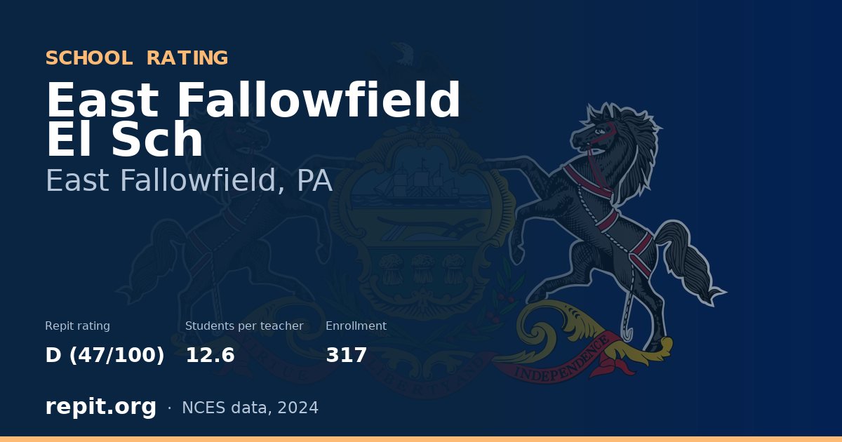 East Fallowfield El Sch, East Fallowfield, PA — Repit school rating D (47/100)