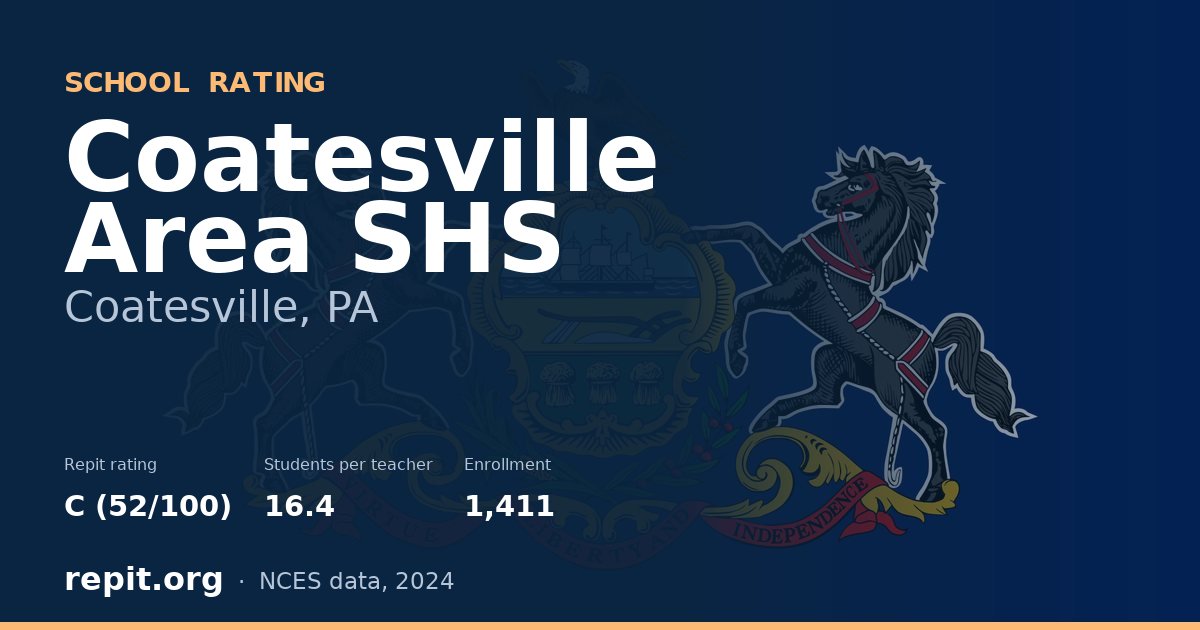 Coatesville Area SHS, Coatesville, PA — Repit school rating C (52/100)