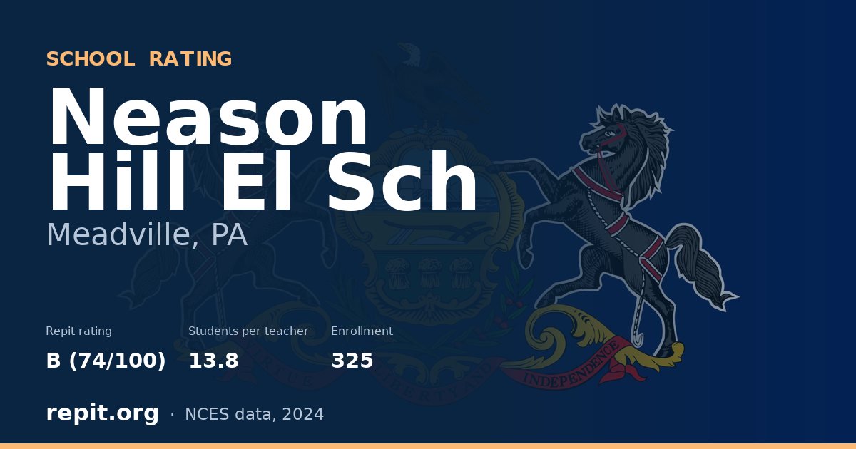 Neason Hill El Sch, Meadville, PA — Repit school rating B (74/100)