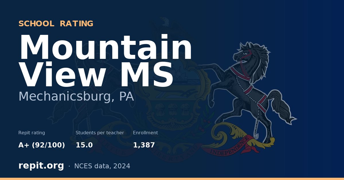 Mountain View MS, Mechanicsburg, PA — Repit school rating A+ (92/100)