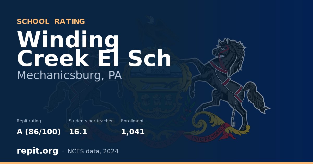 Winding Creek El Sch, Mechanicsburg, PA — Repit school rating A (86/100)