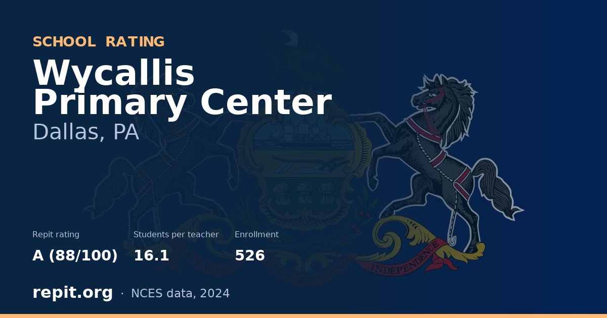 Wycallis Primary Center, Dallas, PA — Repit school rating A (88/100)