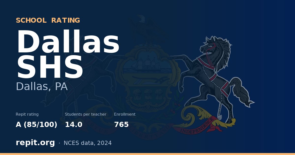 Dallas SHS, Dallas, PA — Repit school rating A (85/100)