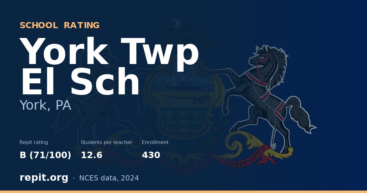 York Twp El Sch, York, PA — Repit school rating B (71/100)