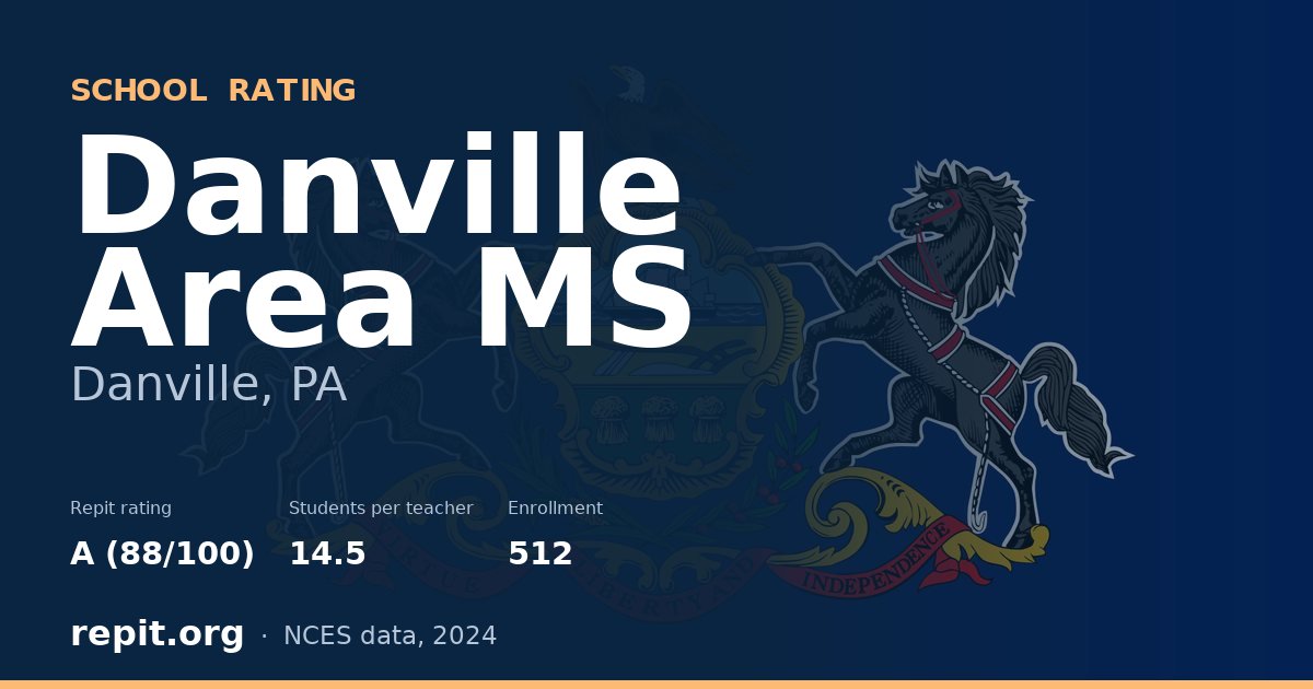 Danville Area MS, Danville, PA — Repit school rating A (88/100)