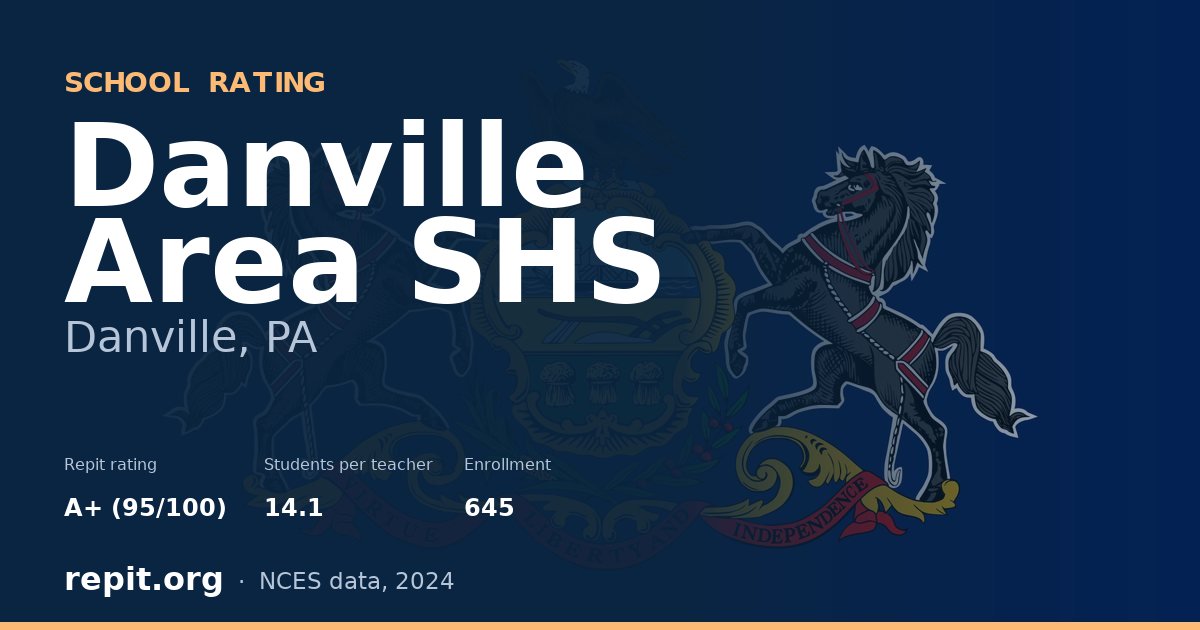 Danville Area SHS, Danville, PA — Repit school rating A+ (95/100)