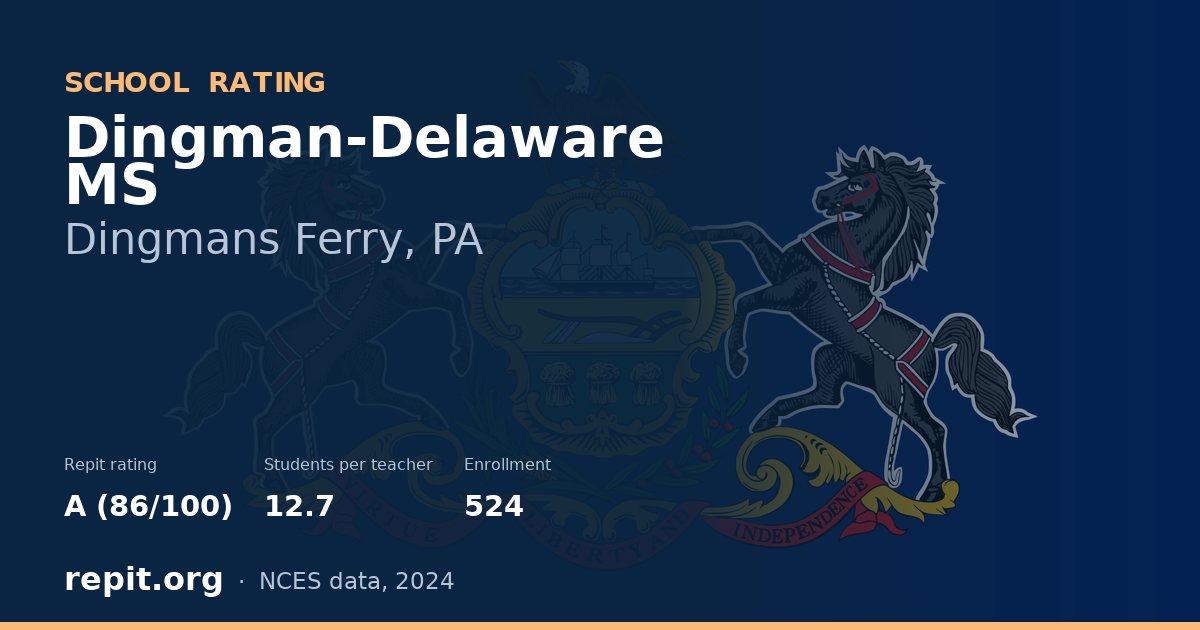 Dingman-Delaware MS, Dingmans Ferry, PA — Repit school rating A (86/100)
