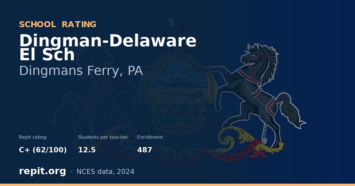 Dingman-Delaware El Sch, Dingmans Ferry, PA — Repit school rating C+ (62/100)
