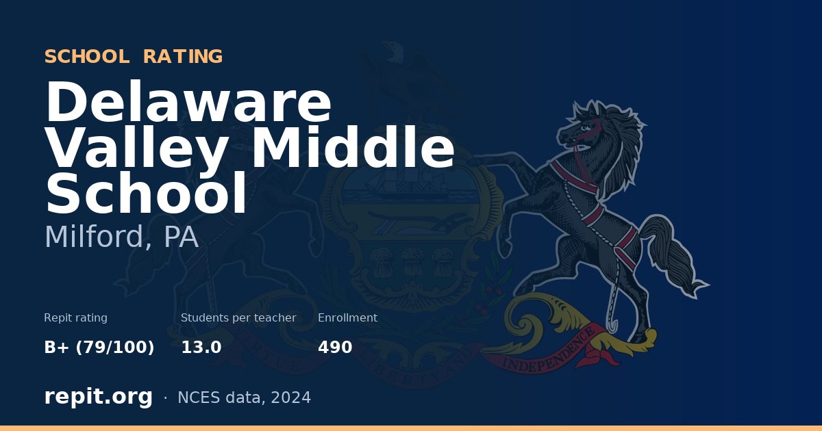 Delaware Valley Middle School, Milford, PA — Repit school rating B+ (79/100)