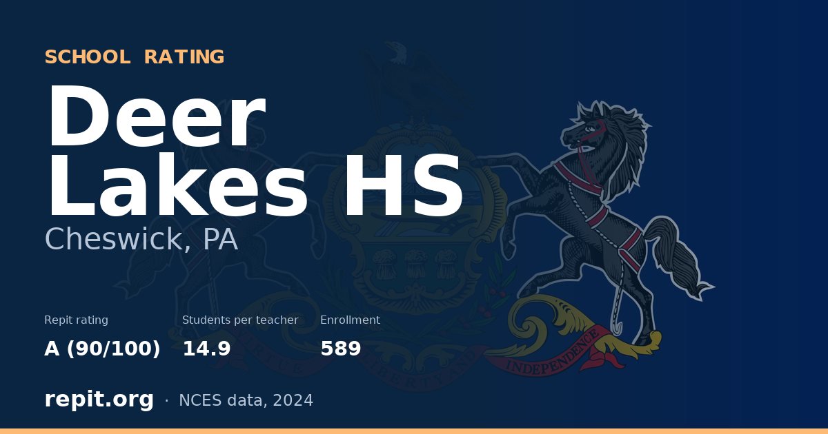 Deer Lakes HS, Cheswick, PA — Repit school rating A (90/100)