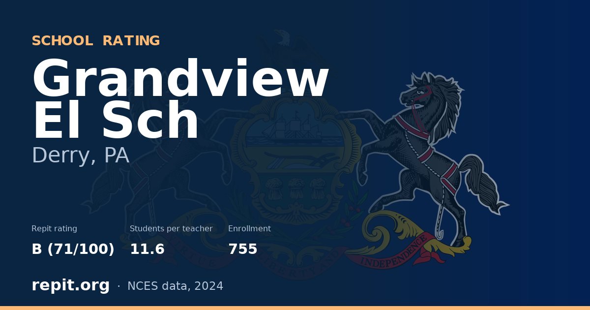 Grandview El Sch, Derry, PA — Repit school rating B (71/100)