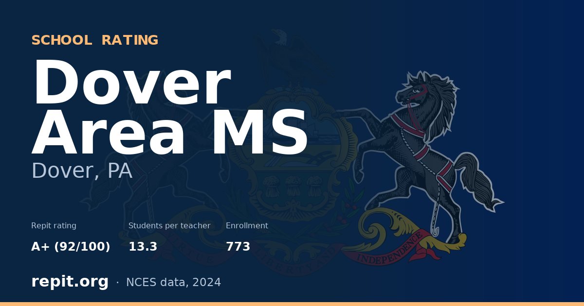 Dover Area MS, Dover, PA — Repit school rating A+ (92/100)