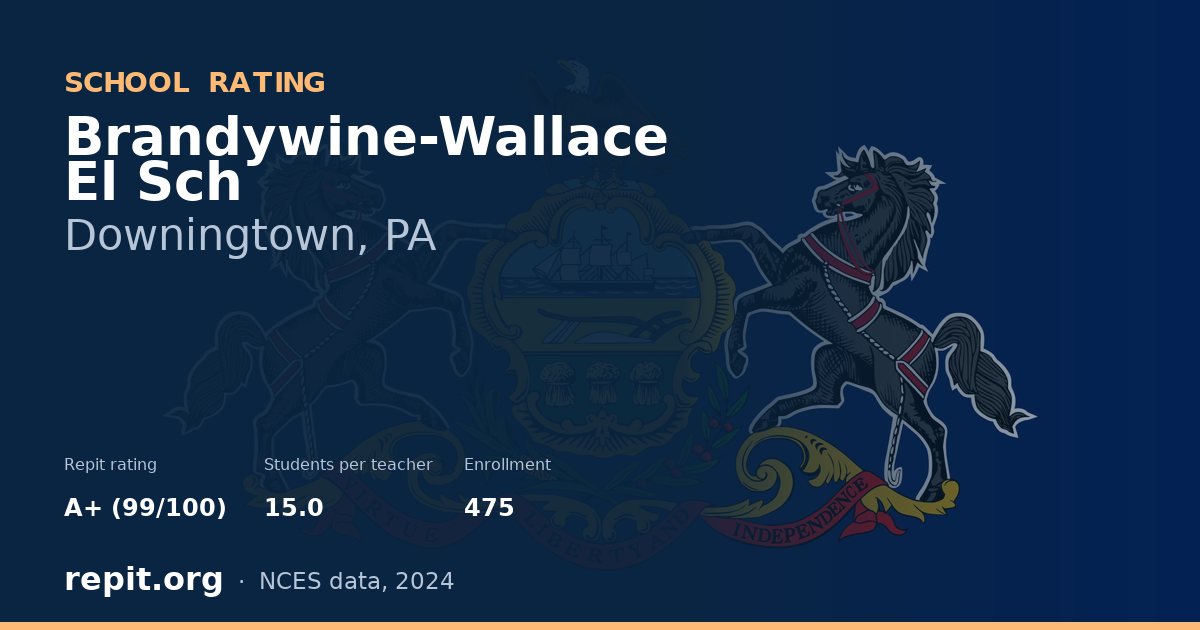 Brandywine-Wallace El Sch, Downingtown, PA — Repit school rating A+ (99/100)