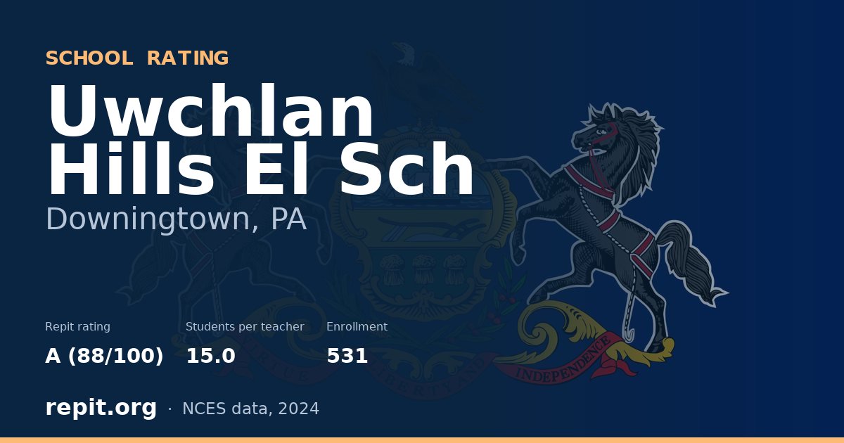 Uwchlan Hills El Sch, Downingtown, PA — Repit school rating A (88/100)