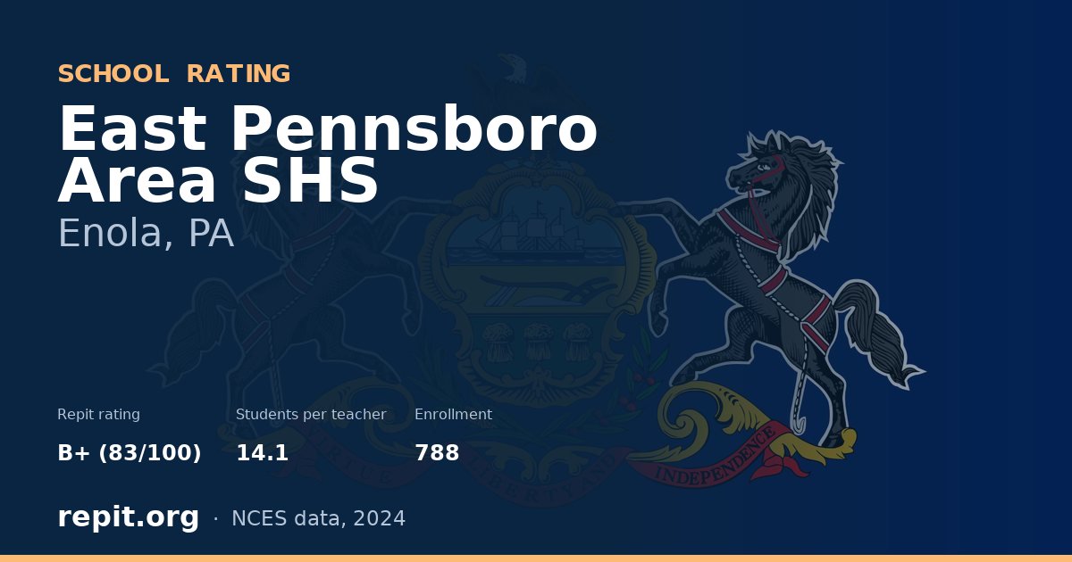 East Pennsboro Area SHS, Enola, PA — Repit school rating B+ (83/100)