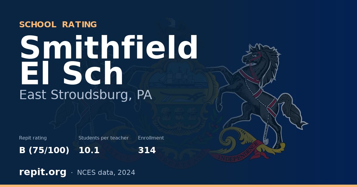 Smithfield El Sch, East Stroudsburg, PA — Repit school rating B (75/100)