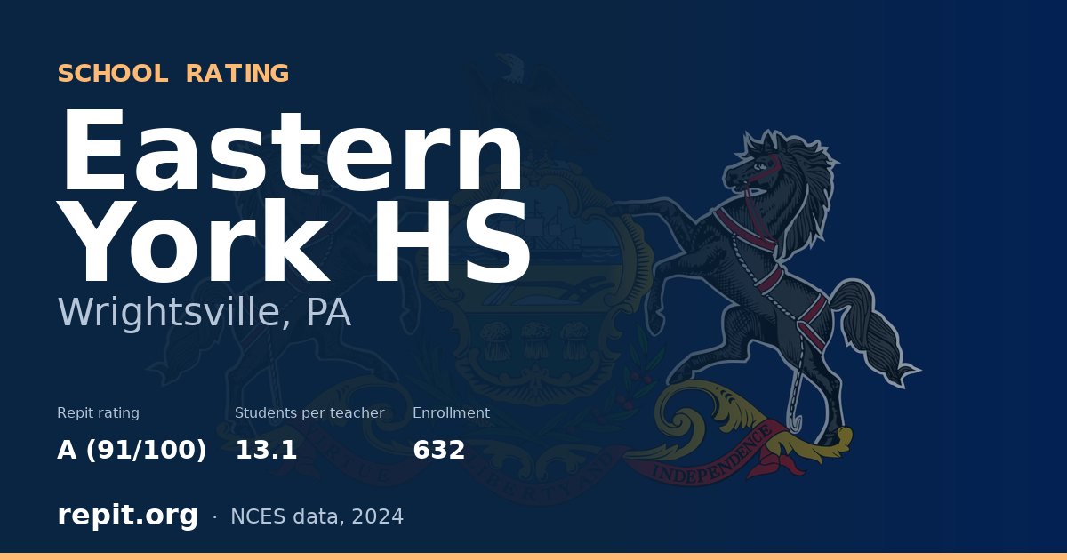 Eastern York HS, Wrightsville, PA — Repit school rating A (91/100)