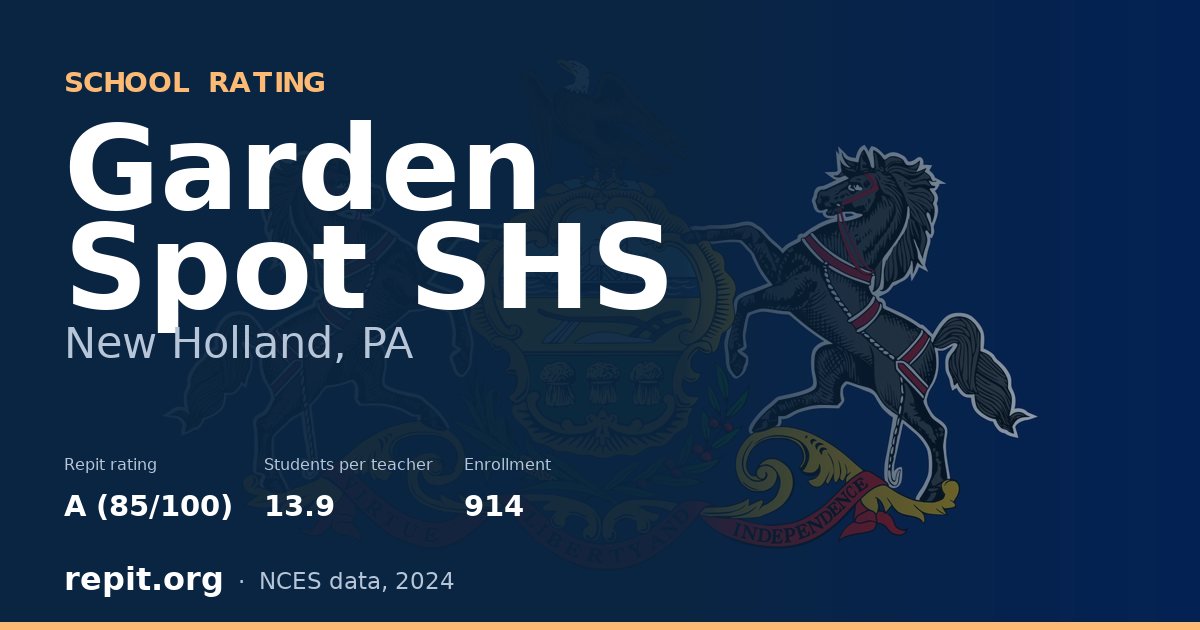 Garden Spot SHS, New Holland, PA — Repit school rating A (85/100)