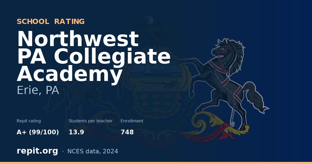 Northwest PA Collegiate Academy, Erie, PA — Repit school rating A+ (99/100)
