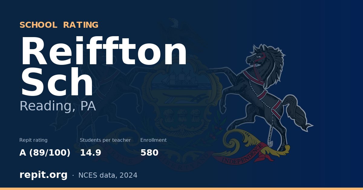 Reiffton Sch, Reading, PA — Repit school rating A (89/100)