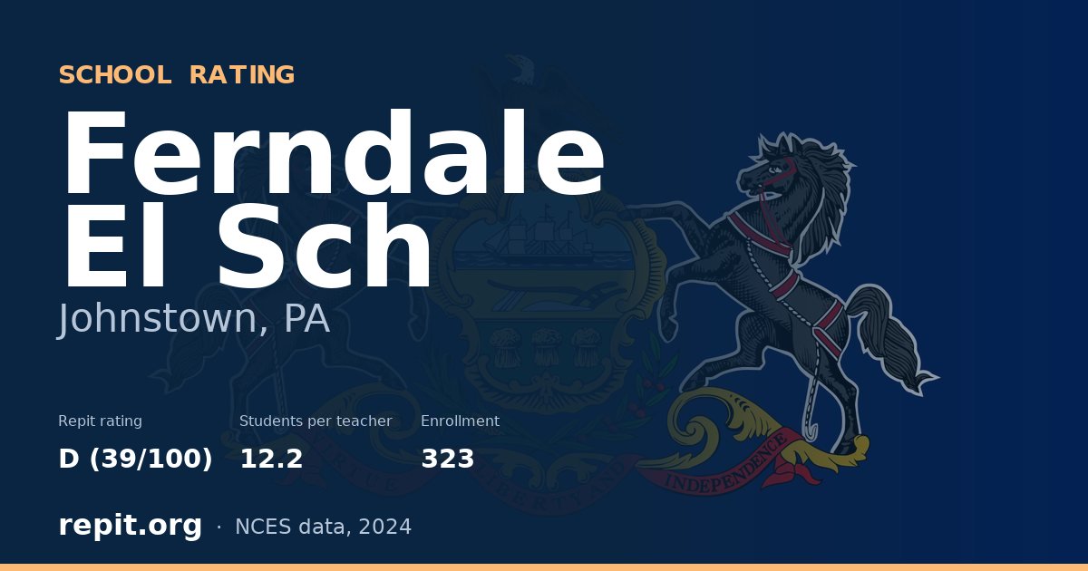 Ferndale El Sch, Johnstown, PA — Repit school rating D (39/100)