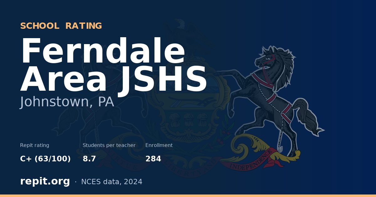 Ferndale Area JSHS, Johnstown, PA — Repit school rating C+ (63/100)