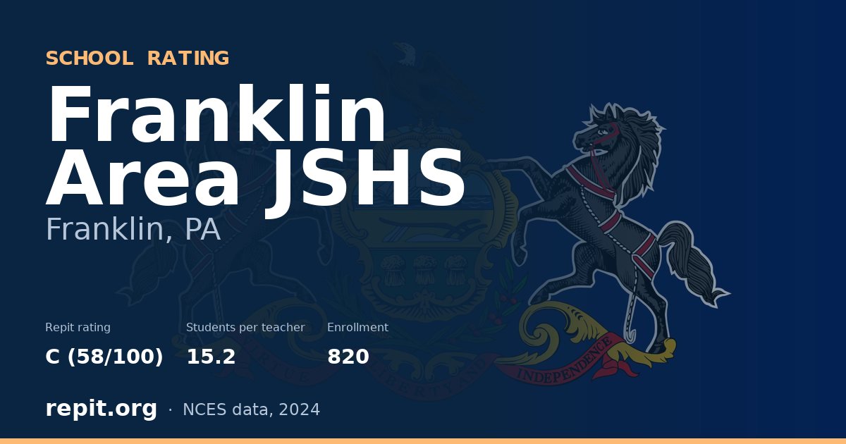 Franklin Area JSHS, Franklin, PA — Repit school rating C (58/100)