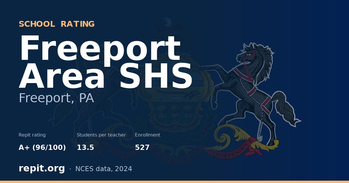 Freeport Area SHS, Freeport, PA — Repit school rating A+ (96/100)
