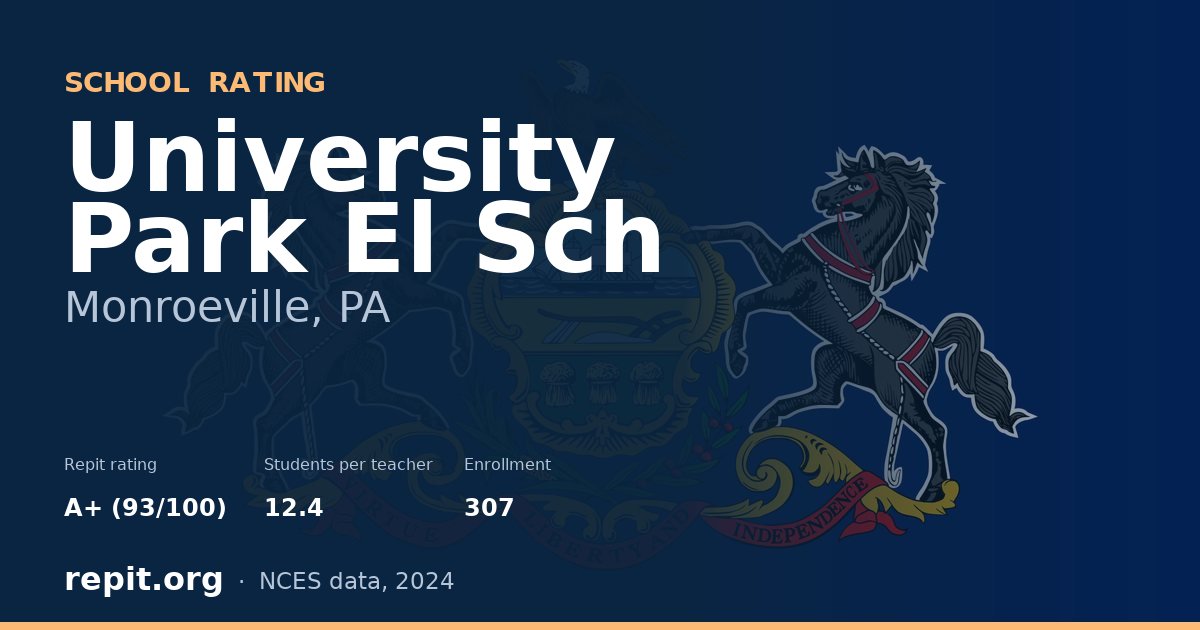 University Park El Sch, Monroeville, PA — Repit school rating A+ (93/100)