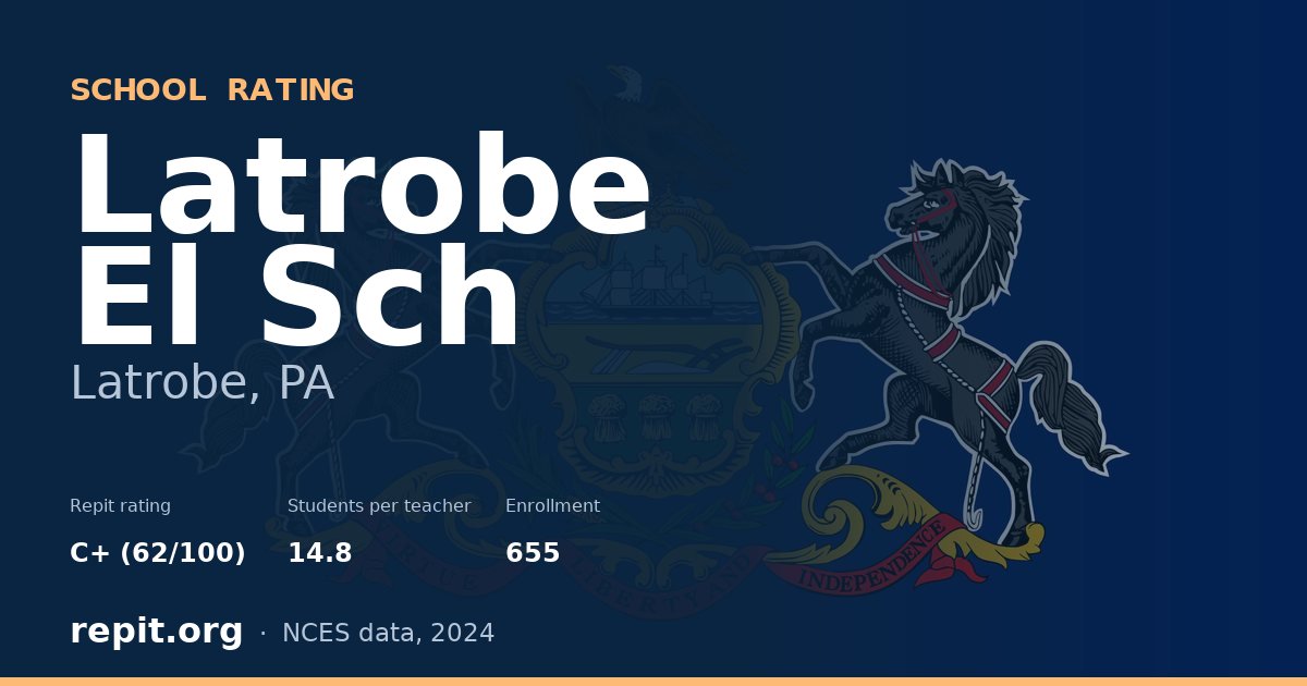 Latrobe El Sch, Latrobe, PA — Repit school rating C+ (62/100)