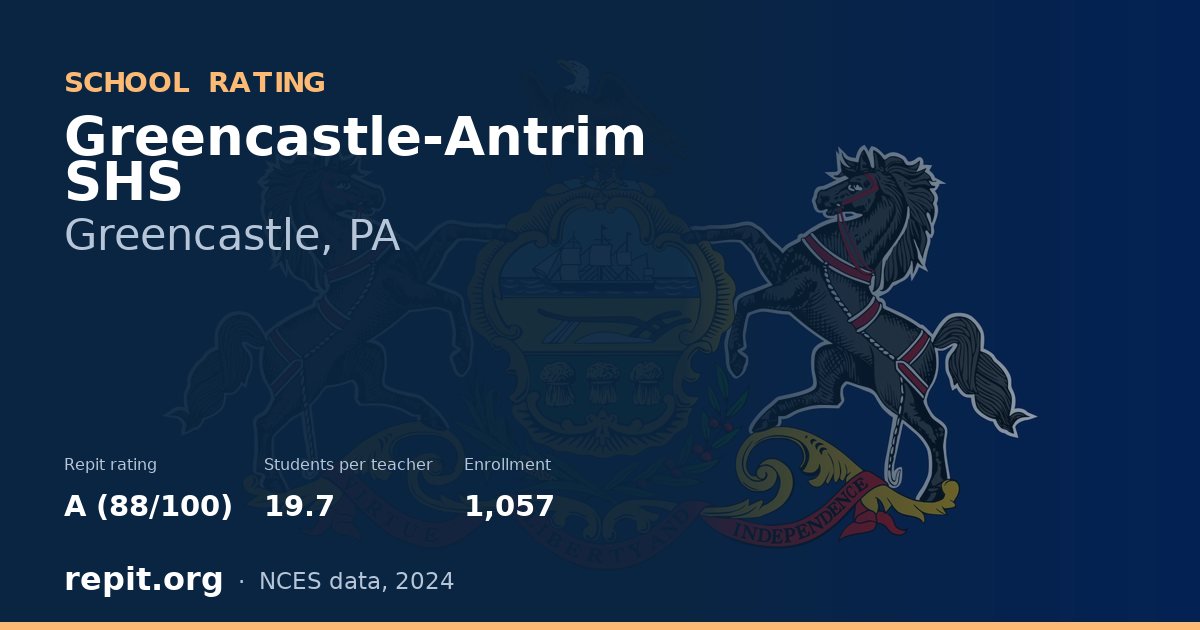 Greencastle-Antrim SHS, Greencastle, PA — Repit school rating A (88/100)