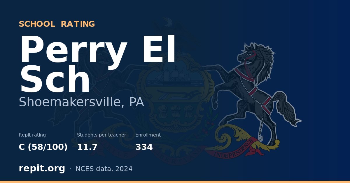 Perry El Sch, Shoemakersville, PA — Repit school rating C (58/100)