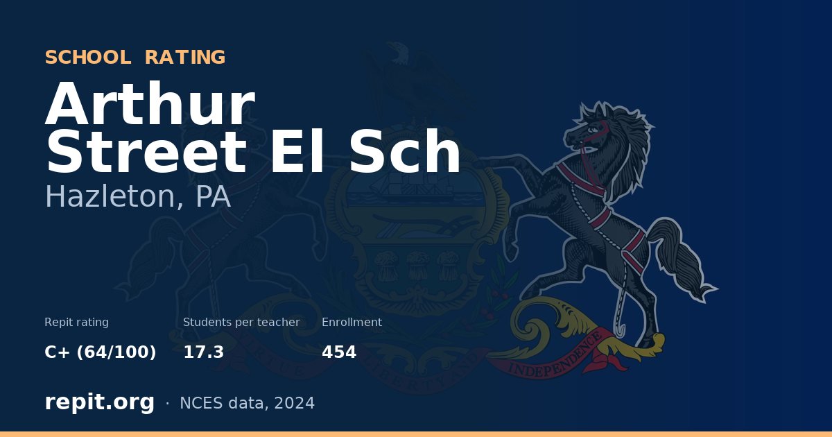 Arthur Street El Sch, Hazleton, PA — Repit school rating C+ (64/100)