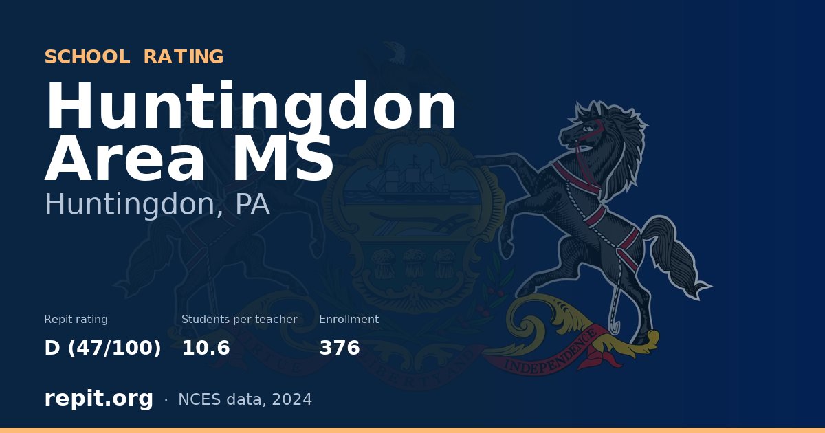 Huntingdon Area MS, Huntingdon, PA — Repit school rating D (47/100)