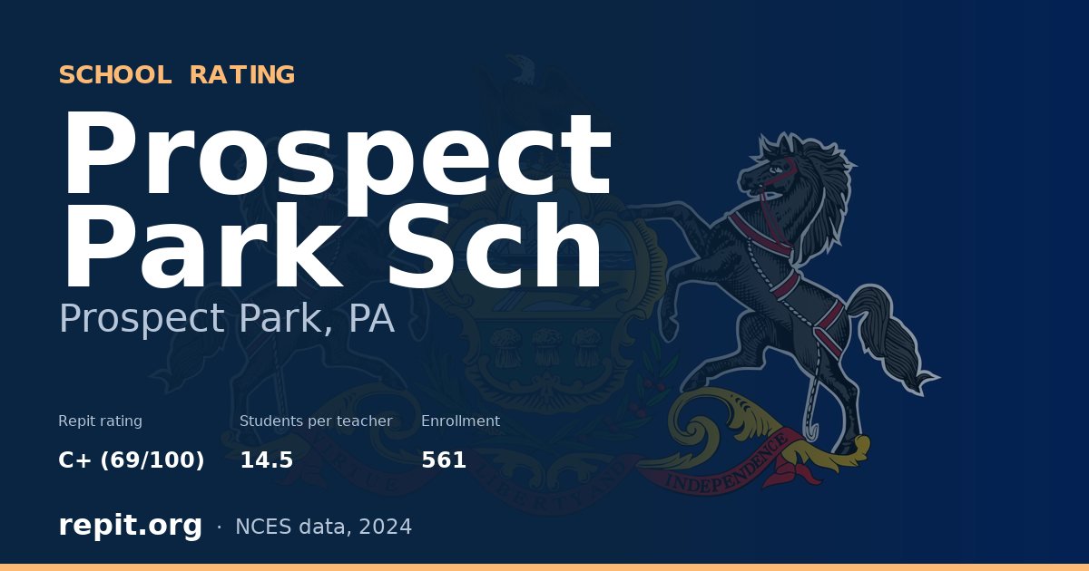 Prospect Park Sch, Prospect Park, PA — Repit school rating C+ (69/100)