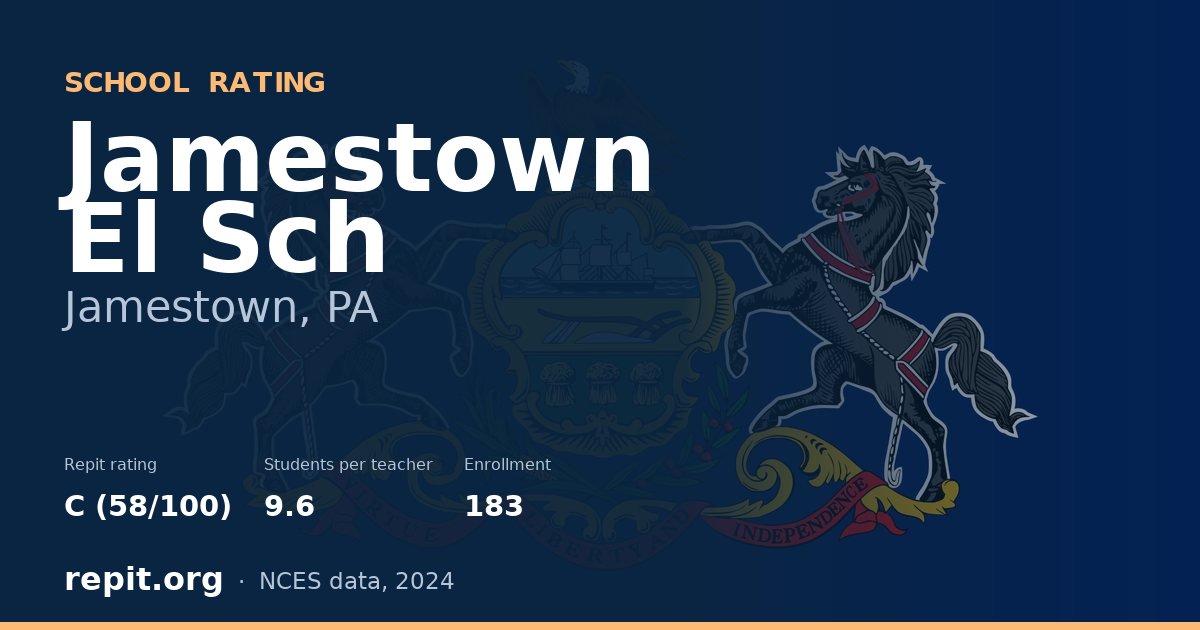 Jamestown El Sch, Jamestown, PA — Repit school rating C (58/100)