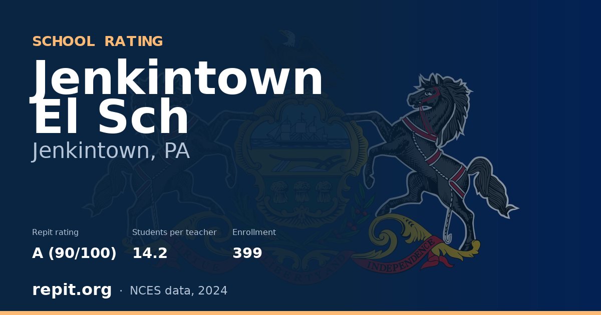 Jenkintown El Sch, Jenkintown, PA — Repit school rating A (90/100)