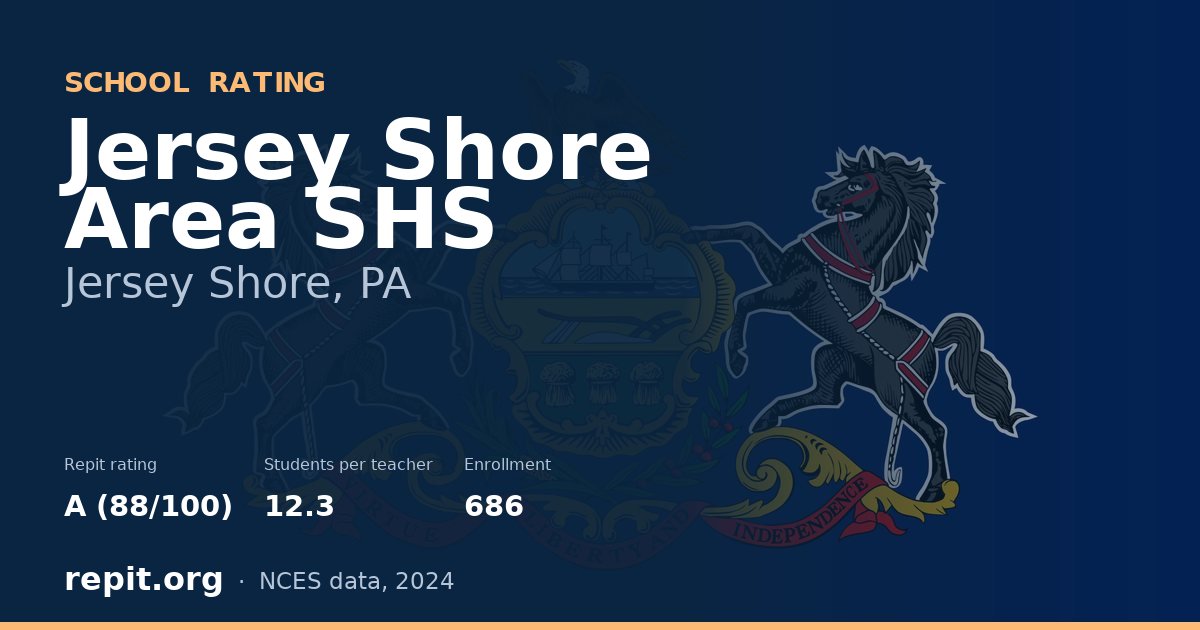 Jersey Shore Area SHS, Jersey Shore, PA — Repit school rating A (88/100)