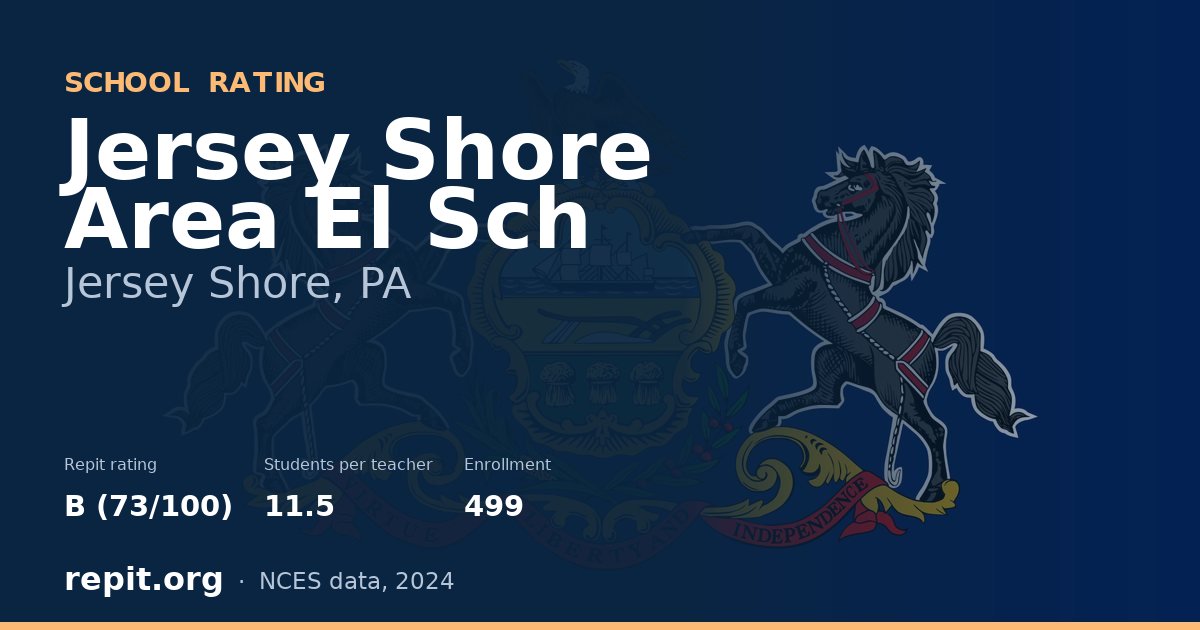 Jersey Shore Area El Sch, Jersey Shore, PA — Repit school rating B (73/100)