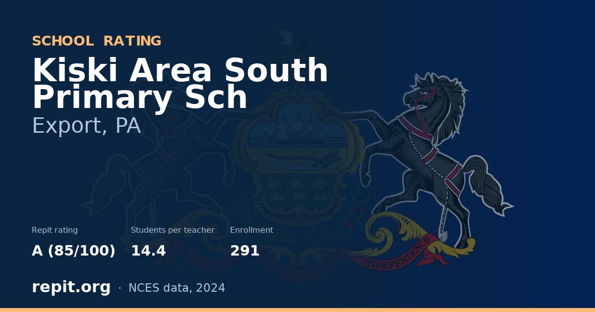 Kiski Area South Primary Sch, Export, PA — Repit school rating A (85/100)