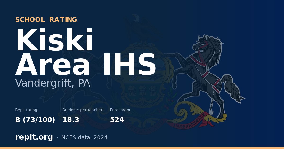 Kiski Area IHS, Vandergrift, PA — Repit school rating B (73/100)